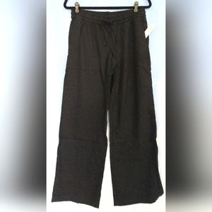 NWT Old Navy Linen Blend Wide Leg Pants - Black size Small